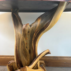 Chris Jafferis' Copper Top Entry Table, One of a Kind Mesquite Wood Base, Sku: 033441