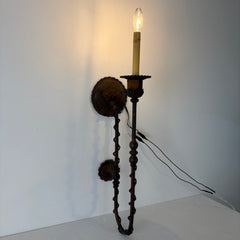 Wire Twist Wall Sconce, Intended Rust Patina, Sku 033370