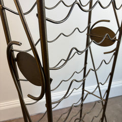 Steel Wine Rack with Scroll Detail, Sku 033907