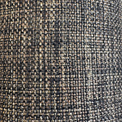 Upholstered Bench with Skirt and High Arms Brown Tweed Fabric, Sku 034041
