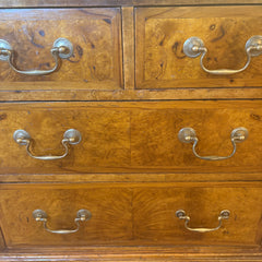 Antique Chest of Drawers w/ Burled Wood & Brass Hardware, Sku 034012