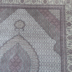 Large Persian Hand Knotted Rug, Cream, Rose, Sku: 033561