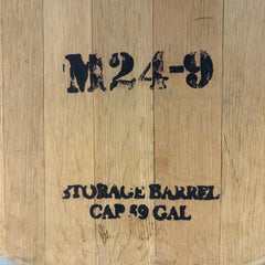 Wine Barrel Lid Serving Tray, Iron Handles, Sku: 033433