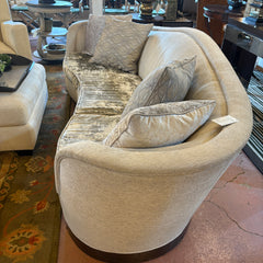 Caracole Sofa Pale Gray Velvet Fabric, Sku 03390