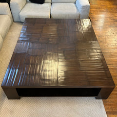 Bamboo Coffee Table, Extra Large, Square, Dark Stained, Sku: 032795