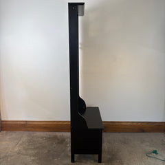 Hall Tree, Wood, Black Finish, Sku: 033314