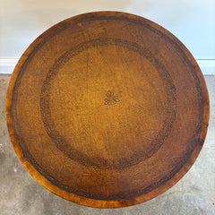 Alexander Theodore Parlour Table w/ Embossed Leather Top, Sku 033844