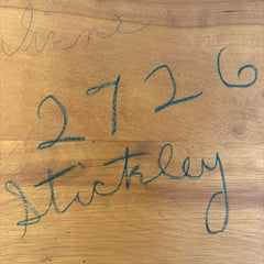 Stickley Bros. Co. Quarter Sawn Oak Antique Barley Twist & Cane Library Table/ Writing Desk, Sku 033771