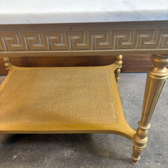 Lane Marble Top Side Table w/ Gold Base, Sku 033787
