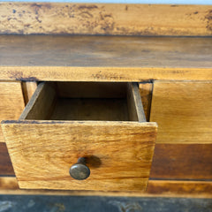 Primitive Possum Belly Wood/Metal Flour Bin Hutch, Sku: 033447