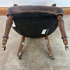 Ferguson Copeland Tufted Leather Game Chairs, Set of Four, SKU: 033096