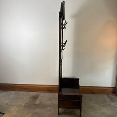 Hall Tree with Hooks, Storage Bench & Mirror, Sku: 033107