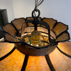 Tiffany Inspired Leaded Glass Hanging Light Fixture , Sku 034045