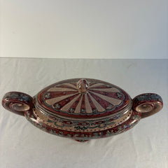Biagioli Italian Hand Painted Ceramic Lidded Compote, Sku 033854