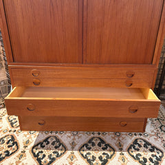 Danish Modern Teak Wood Cabinet w/5 Drawers, Sku 033914