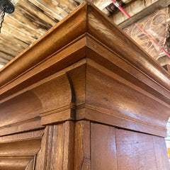 Antique European Solid Oak Wardrobe, Sku: 033565