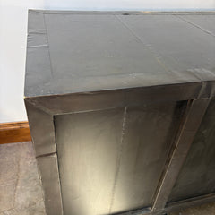 Restoration Hardware, Metal Wrapped Desk with Aged Patina, 7 Drawers, Sku 033351