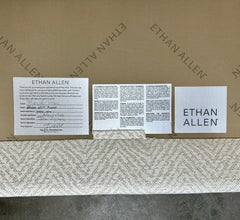 Ethan Allen Slope Arm Upholstered Chair, Ivory