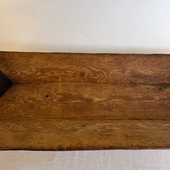 Vintage Wood Dough Trough with Metal Patch and Peg Handles, Sku 033908