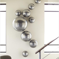 Phillips Collection Polished Aluminum Sconce "Ball on the Wall", Sku 033599