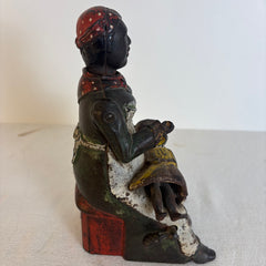 Antique Cast Iron Non-Functioning Mechanical Bank w/ Mama and Baby, Sku 033823