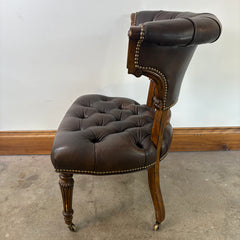 Ferguson Copeland Tufted Leather Game Chairs, Set of Four, SKU: 033096