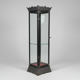 Curio Cabinet, Welded Steel & Glass, Crown Detail, sku: 033406