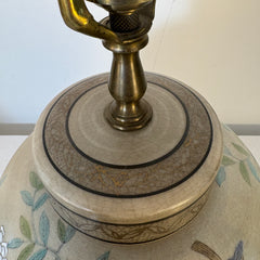 Wildwood Table Lamp, Crackle Finish on Porcelain, Bird and Floral Motif, Sku: 033428