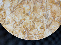 Marble Piece, Golden Color, Oval, Table Top, Sku: 033217