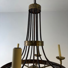 Chandelier, Eight-Arm, Mixed Metal Finish, Mottled Patina, Sku: 033331