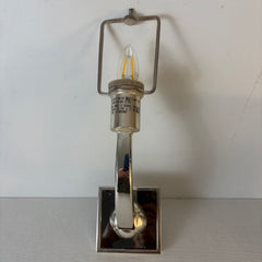 Nickel and Mirror Wall Sconce with Linen Shade, Sku 033535