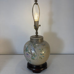 Wildwood Table Lamp, Crackle Finish on Porcelain, Bird and Floral Motif, Sku: 033428