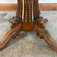 Maitland Smith Rams Head Game Table Leather Top, Sku: 033097