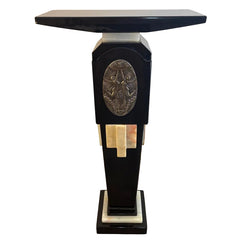 Demetre Chiparus Art Deco Marble, Onyx, Wood Pedestal Stand Table, Sku: 033750