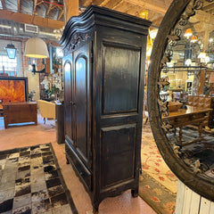 Woodland Furniture, Armoire Wooden Cabinet, Lower Drawer, 3 Interior Drawers, Rustic Finish, Maple Leaf Accent, sku: 033510
