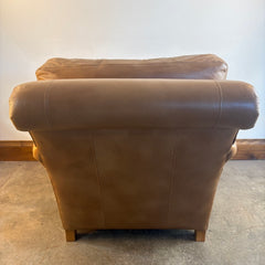 Bradington Young Putty Leather Armchair w/ Nailhead Detail, Sku 033673