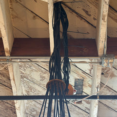 Bubble Pendant/Chandelier Clear Glass Bubbles with a Bulb in Each, Black Corded Cable can be Adjusted, Sku 033683