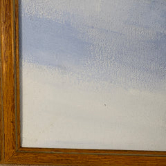 Original Acrylic on Canvas Signed by Artist, Kuhn - 1992 Described as Rocky and Snowy Mountain Top, Sku 033448