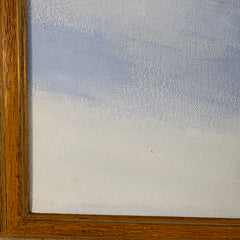 Original Acrylic on Canvas Signed by Artist, Kuhn - 1992 Described as Rocky and Snowy Mountain Top, Sku 033448