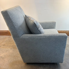 Rowe Furniture Carlyn Upholstered Swivel Glider with Coordinating Pillow, Sku 033801