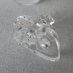 Lalique Crystal Made in France Signed on the Bottom Pair of Doves with Floral Frog Insert, Sku 033305