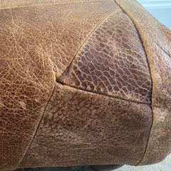 Unique Patchwork Leather Ottoman, Sku 033847