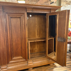 Antique European Solid Oak Wardrobe, Sku: 033565