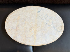 Marble Piece, Golden Color, Oval, Table Top, Sku: 033217