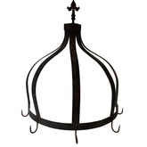 Demi-lune Iron Pot Rack with 5 hooks, Sku 033050