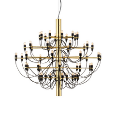 NYC "Flos 2097" Chandelier, Polished Brass, Fifty Light, Sku: 033574