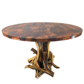 Chris Jafferis' Copper Top Entry Table, One of a Kind Mesquite Wood Base, Sku: 033441