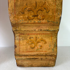 Pair of Wood Corbels, Hand Painted, Fleur de Lis Motif, Sku: 033093