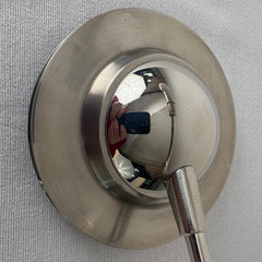 Currey and Company Silver Tone Wall Sconce with Ivory Paper Shade, Sku 033328