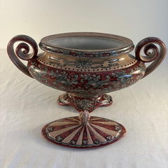 Biagioli Italian Hand Painted Ceramic Lidded Compote, Sku 033854